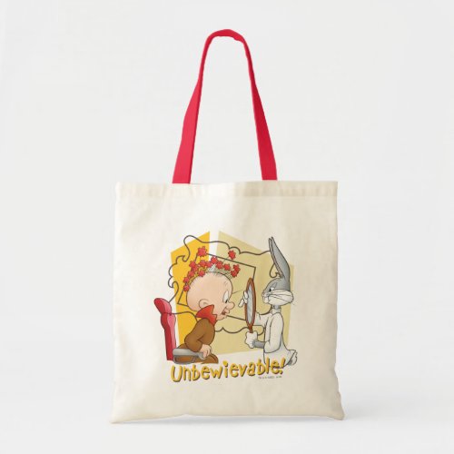 Unbewievable Barber BUGS BUNNYâ  Elmer Fudd Tote Bag