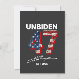 Unbiden 47 Trump Est. 2025 4th Of July Invitation