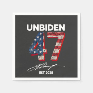 Unbiden 47 Trump Est. 2025 4th Of July  Napkins