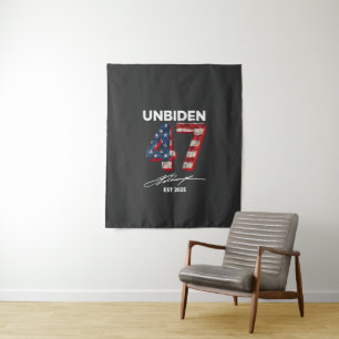 Unbiden 47 Trump Est. 2025 4th Of July  Tapestry
