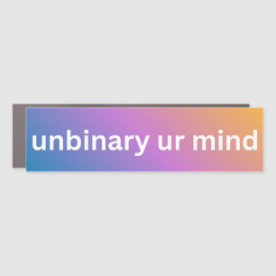 Unbinary UR Mind Car Magnet