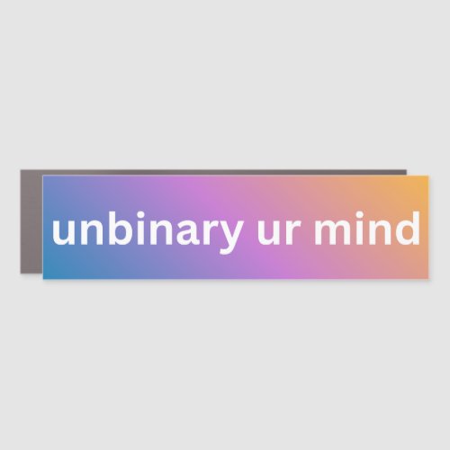 Unbinary UR Mind Car Magnet