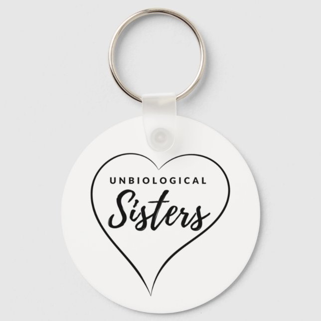 Unbiological Sisters Best Friend Girls Soronity Keychain (Front)