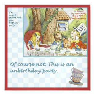 Unbirthday Invitations Zazzle