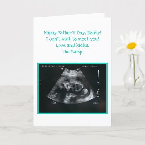 Unborn Baby Expecting Dad Fathers Day Card