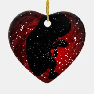 Unborn Baby SIlhouette Ceramic Ornament