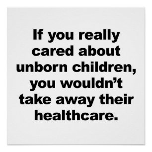 Unborn Children and Healthcare Poster