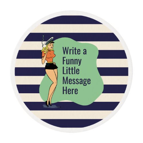 Unbothered Attitude A Retro Chic Pinup Edible Frosting Rounds