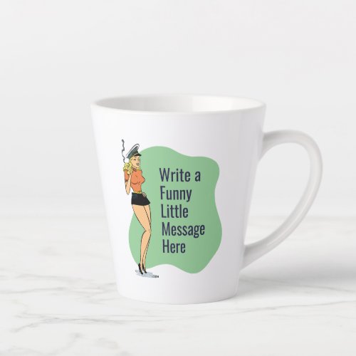 Unbothered Attitude A Retro Chic Pinup Latte Mug