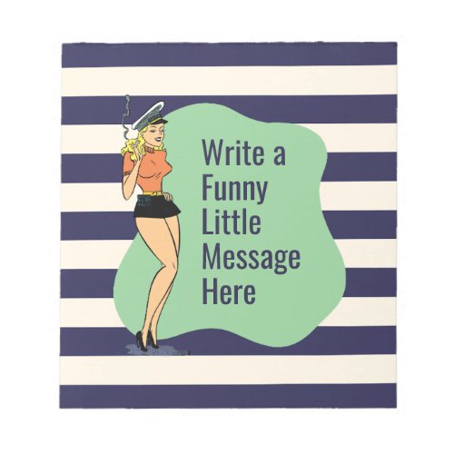 Unbothered Attitude A Retro Chic Pinup Notepad