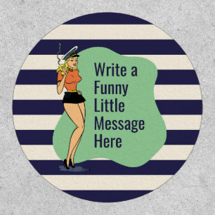 Unbothered Attitude: A Retro Chic Pinup Patch