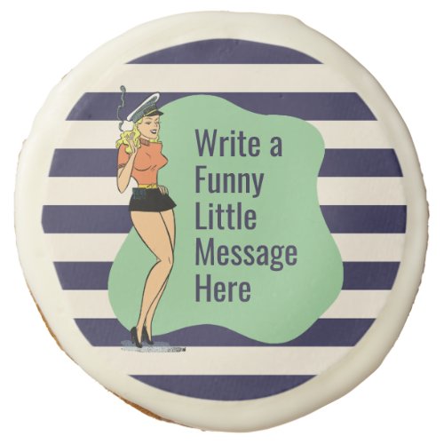 Unbothered Attitude A Retro Chic Pinup Sugar Cookie