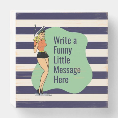 Unbothered Attitude A Retro Chic Pinup Wooden Box Sign