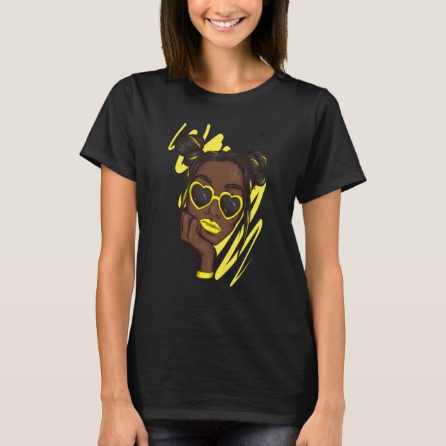 Unbothered By Negative Soul Melanin Afro American  T-Shirt (Front)
