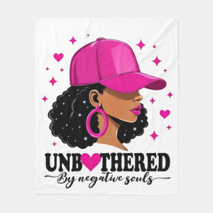 Unbothered by Negavitve Souls Juneteenth Black Fleece Blanket