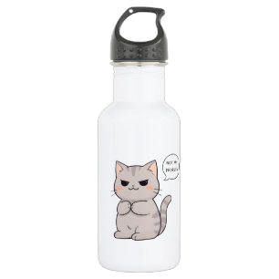 Unbothered Cat "Not My Problem" Funny Design Stainless Steel Water Bottle