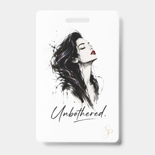 Unbothered. Empowering Statement Custom Badge