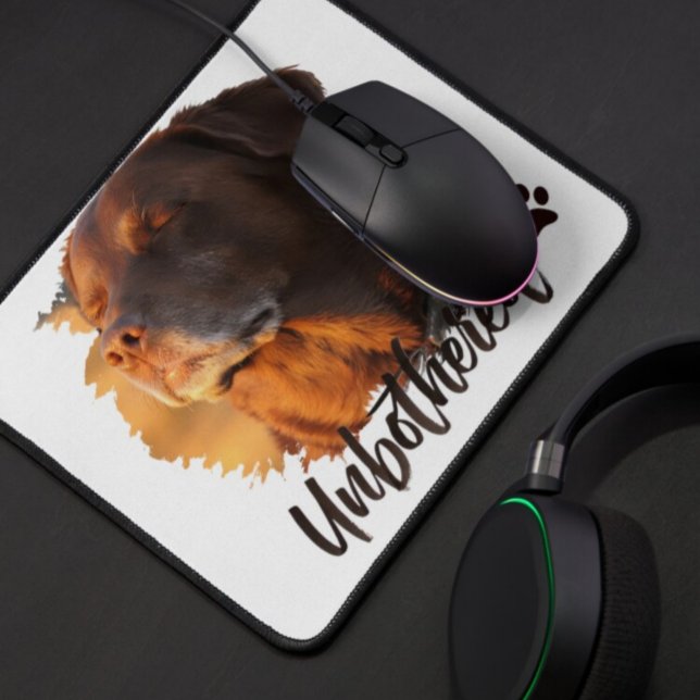 Unbothered Golden Hour Dog – Premium Minimalist  Mouse Pad (Creator Uploaded)