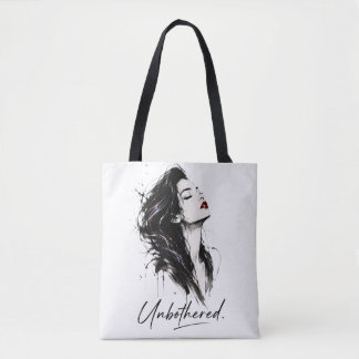 Unbothered. Minimalist Statement  Cotton Tote Bag