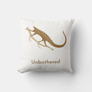 Unbothered Pangolin Throw Pillow