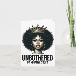 Unbothered Sy Black Queen African American Ladies Card