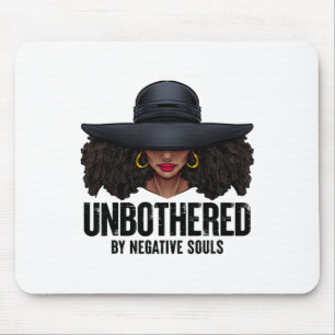 Unbothered Sy Black Queen African American Ladies Mouse Pad