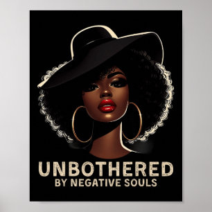 Unbothered Sy Black Queen African American Ladies Poster