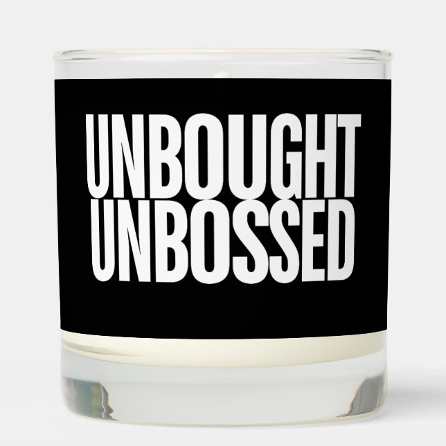 Unbought Unbossed Bold Chisholm Scented Candle (Front)