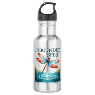 Unbounded Spirit - Artistic Dragonfly Stainless Steel Water Bottle