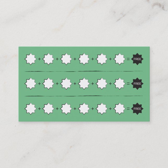 Unbranded Stars Punch Stamp Loyalty Card (Front)
