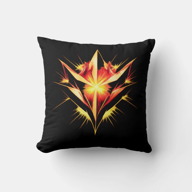 Unbreakable Core Abstract Power Symbol Accent Throw Pillow (Front)