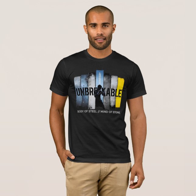 Unbreakable Mindset Boxer Motivation T-Shirt (Front Full)