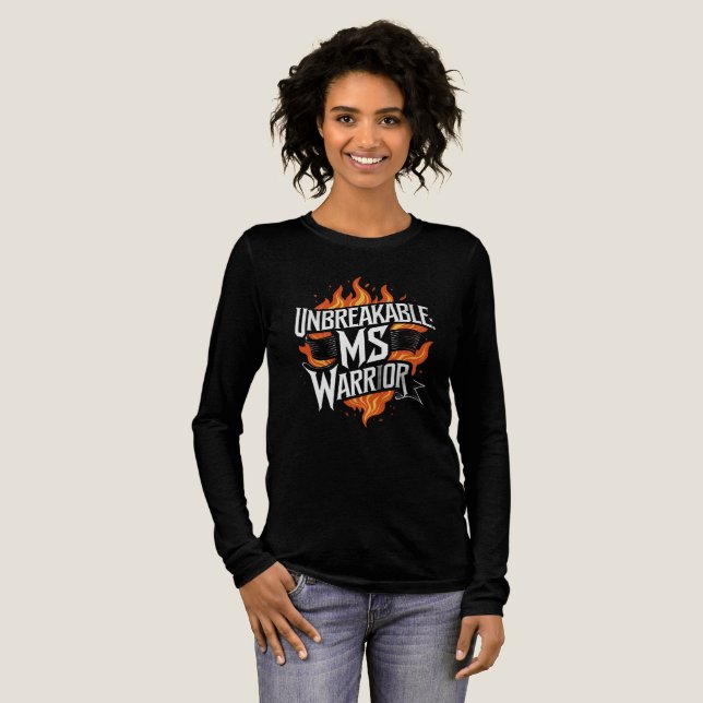 "Unbreakable: MS Warrior" Gothic T-Shirt Tri-Blend Shirt (Full Front)
