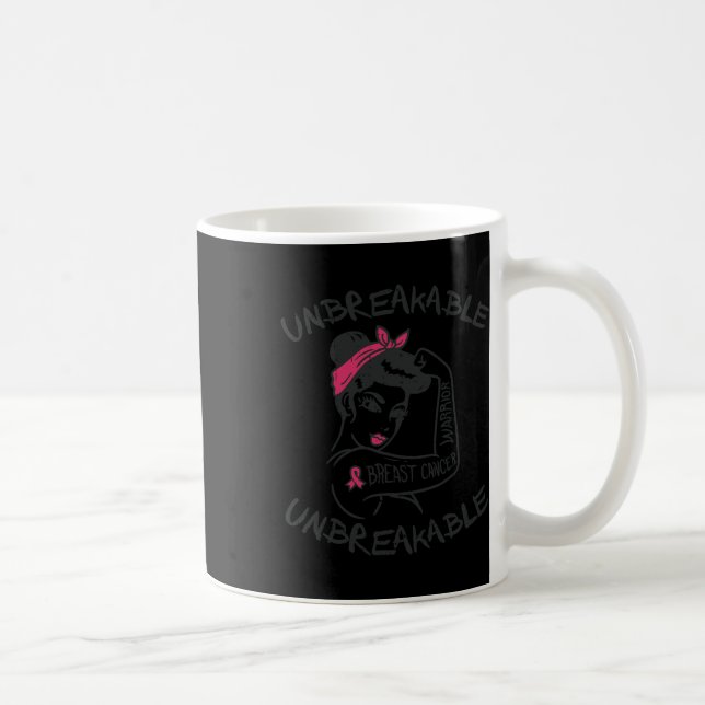 Unbreakable Pink Breast Cancer Warrior Survivor Gi Coffee Mug (Right)