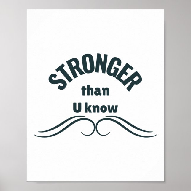 Unbreakable Spirit Stronger Than You Know Sticker  Poster (Front)