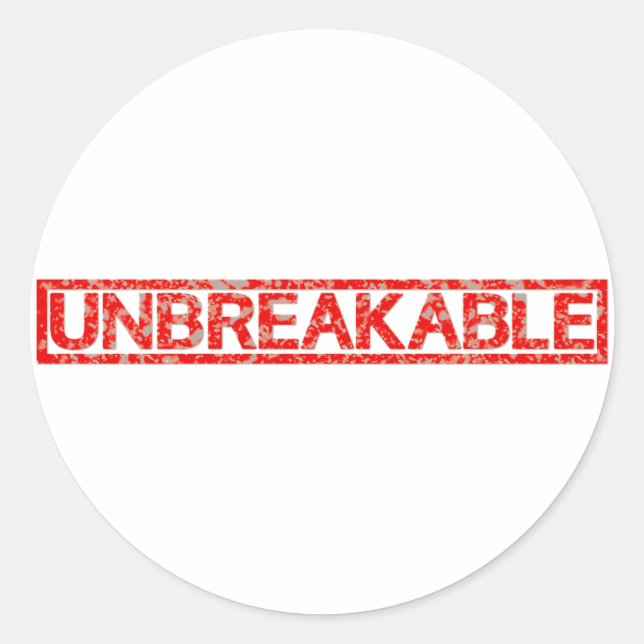 Unbreakable Stamp Classic Round Sticker (Front)