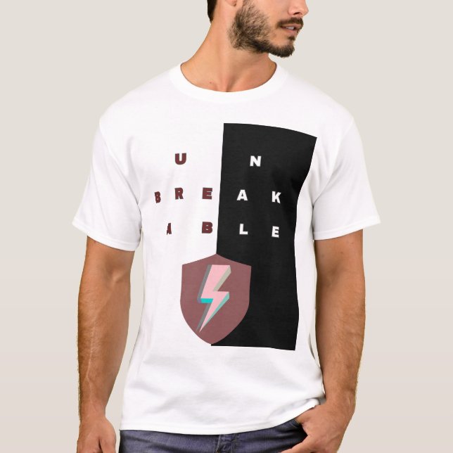 UNBREAKABLE T‑Shirt — Motivational Typography,Gift T-Shirt (Front)