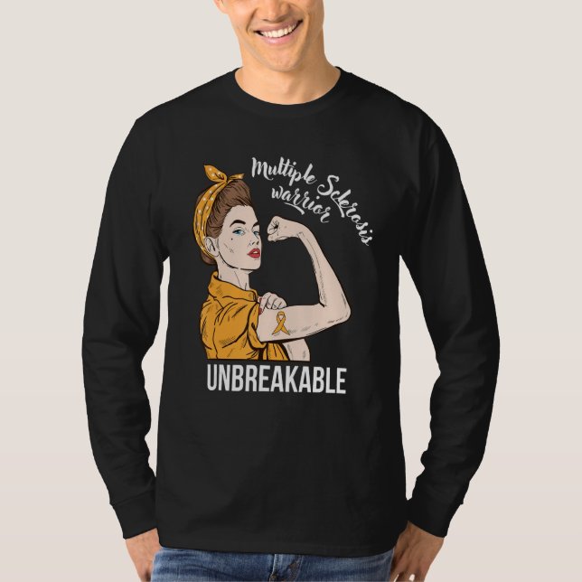 Unbreakable Warrior Multiple Sclerosis Awareness M T-Shirt (Front)