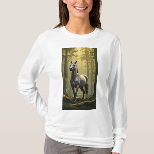 Unbridled Spirit Dynamic Horse Running T_Shirt