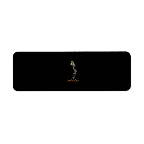 Unbroken Woman Inspirational Word  Label
