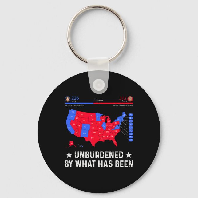 Unburdened By What Has Been Trump Election Map  Keychain (Front)