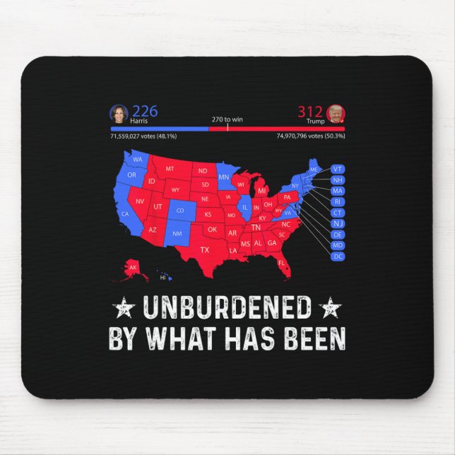 Unburdened By What Has Been Trump Election Map  Mouse Pad (Front)