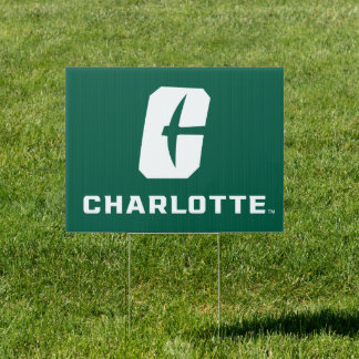 UNC Charlotte Logo and Wordmark Sign