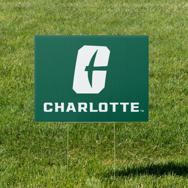UNC Charlotte Logo and Wordmark Sign (Insitu)
