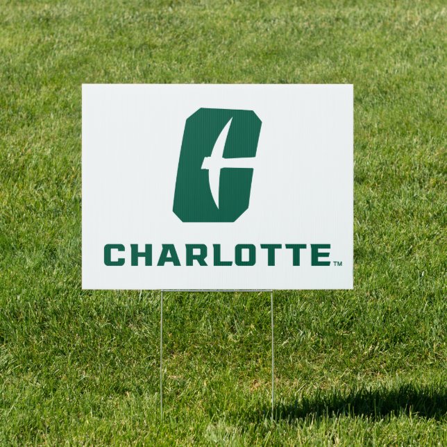 UNC Charlotte Logo and Wordmark Sign (Insitu)