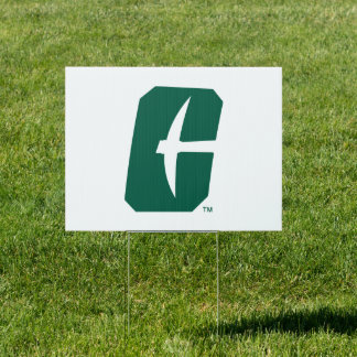 UNC Charlotte Pickaxe Logo Sign