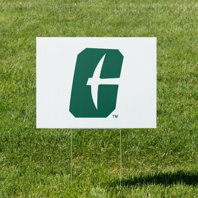 UNC Charlotte Pickaxe Logo Sign (Insitu)