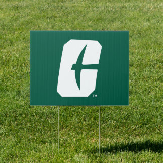 UNC Charlotte Pickaxe Logo Sign