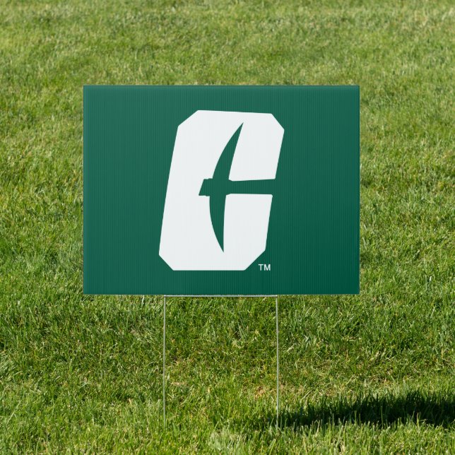 UNC Charlotte Pickaxe Logo Sign (Insitu)