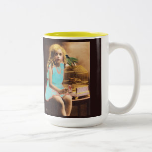 Uncaged Raven Vintage Photo Coffee Tea Cup Mug